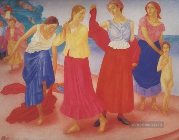 Russisch Werke - Mädchen auf der volga 1915 Kuzma Petrov Vodkin